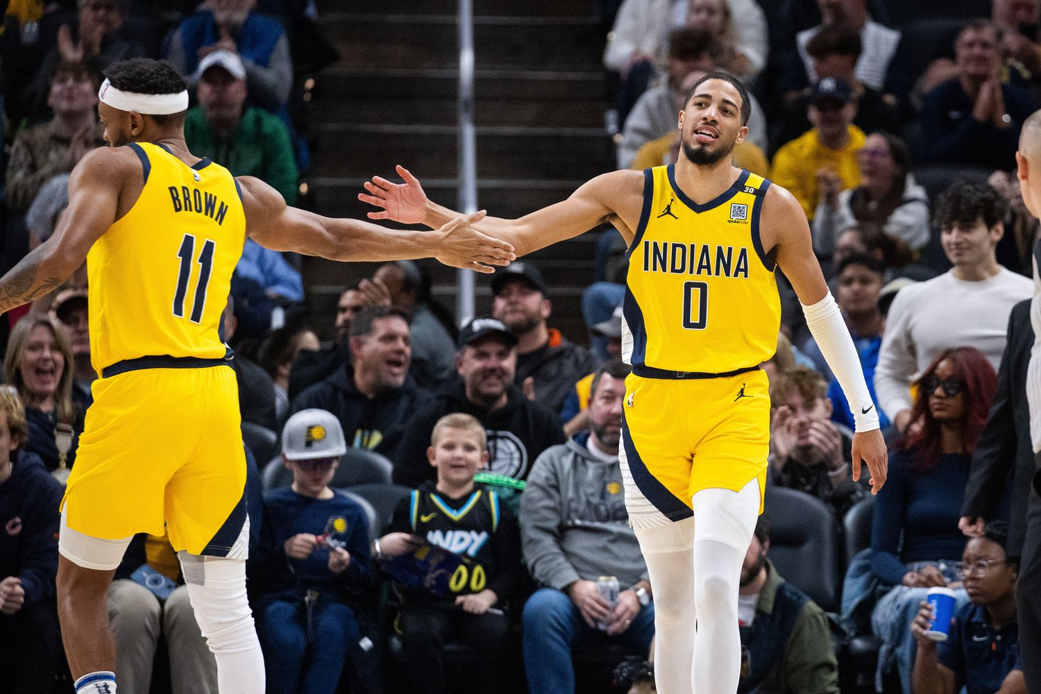 Indiana Pacers guards Tyrese Haliburton Bruce Brown
